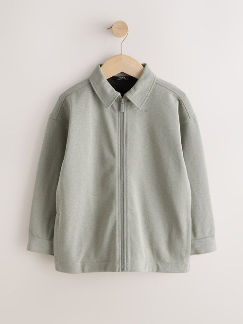 Green Texture Smart Shacket (3-16yrs)