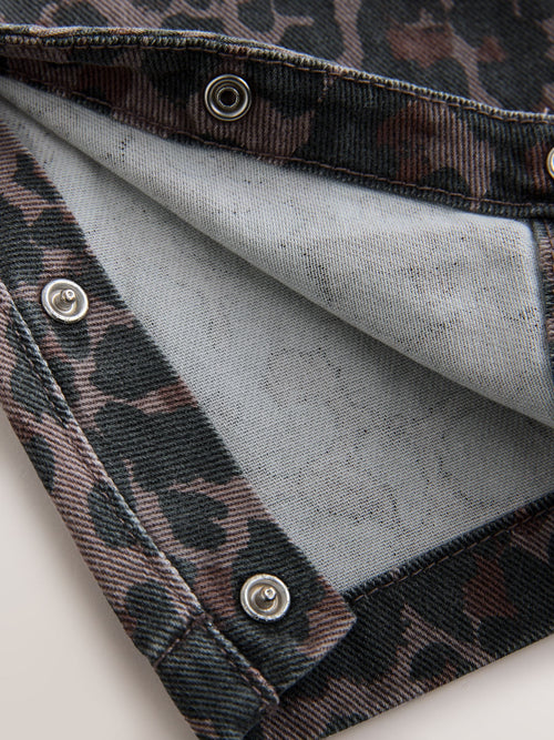 Animal Print Denim Dungarees (3mths-7yrs)