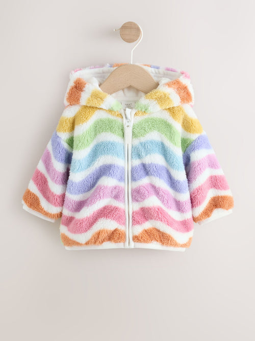 Multi Bright Baby Fleece Hooded Zip Jacket (0mths-2yrs)