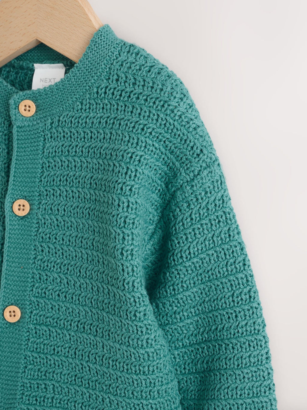 Green Baby Textured Knitted Cardigan (0mths-2yrs)