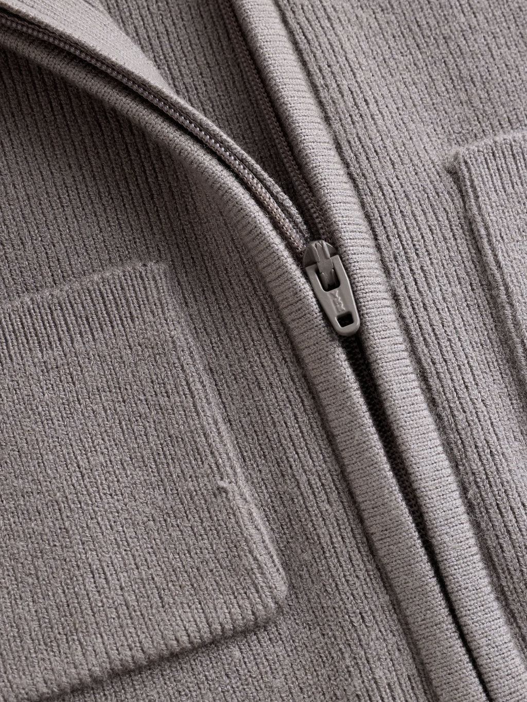 Charcoal Grey Zip front knitted Shacket (0mths-2yrs)