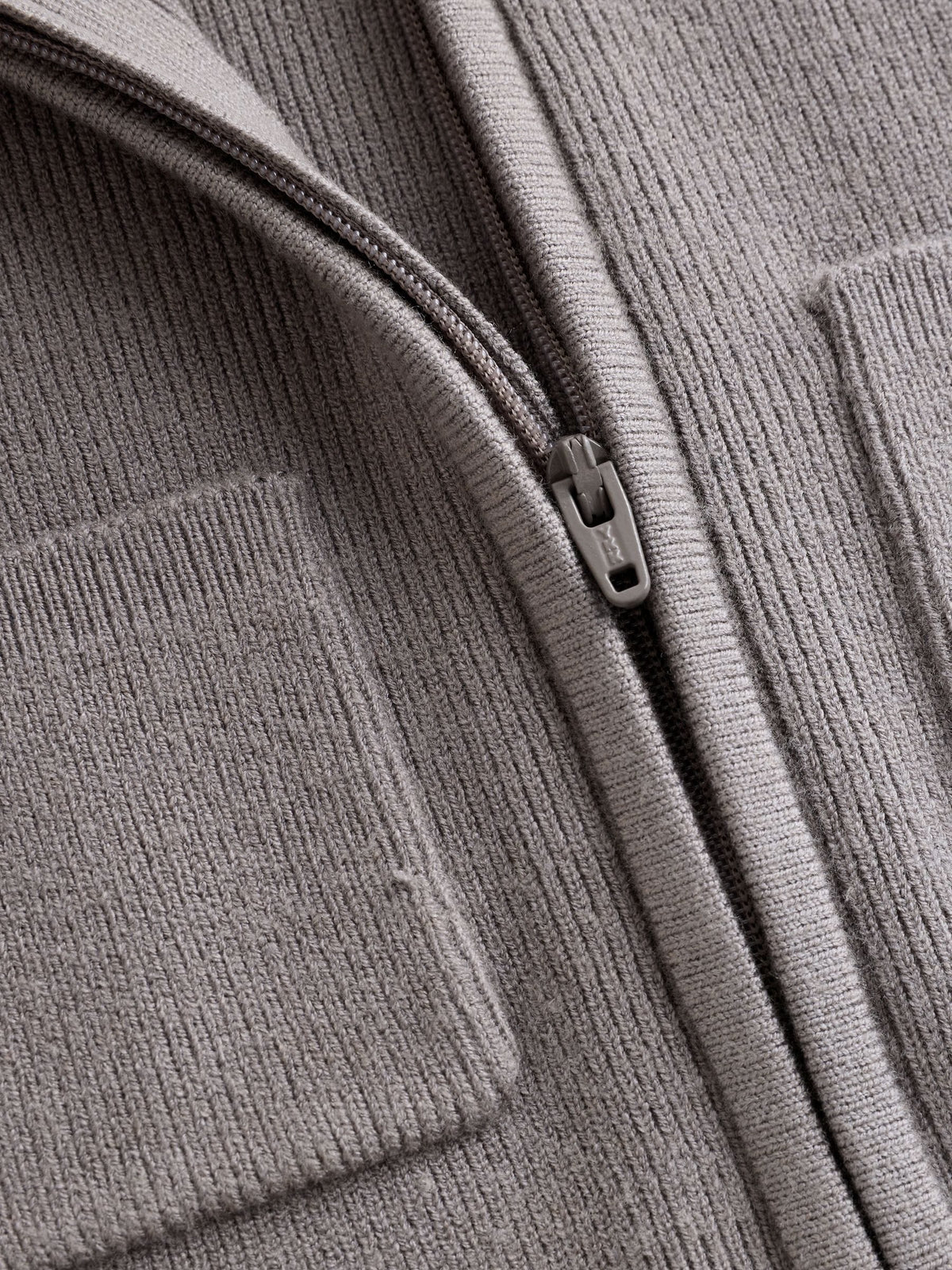 Charcoal Grey Zip front knitted Shacket (0mths-2yrs)