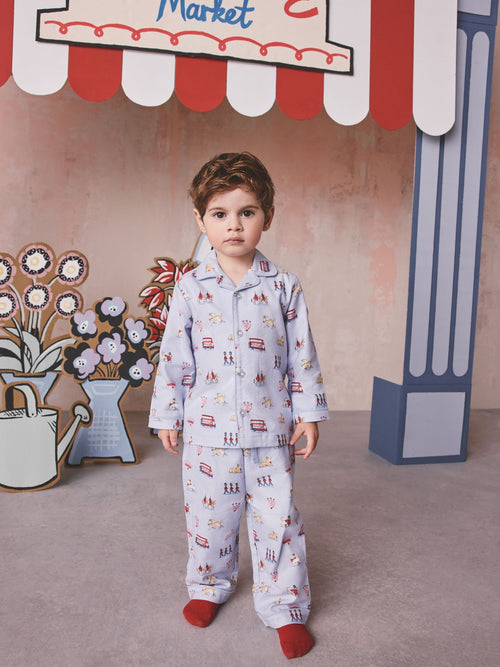 Blue London Cath Kidston Single Button Through Pyjamas