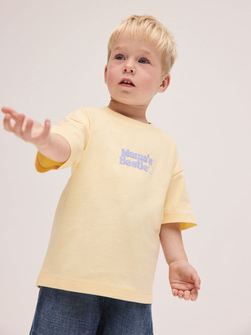 Yellow Mama's Bestie Short Sleeve Small Graphic T-Shirt (3mths-7yrs)