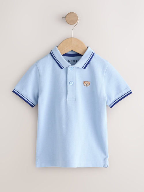 Blue Bear Short Sleeve Polo Shirt (3mths-7yrs)