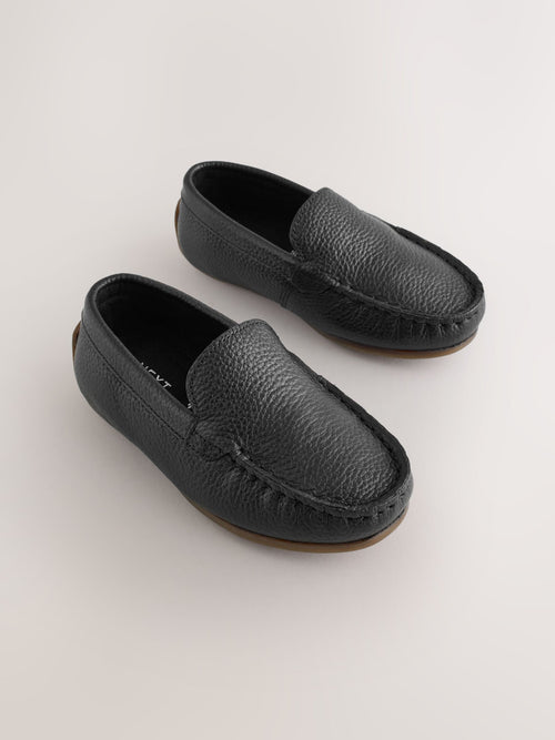 Black Standard Fit (F) Suede Slip-Ons Loafer Shoes