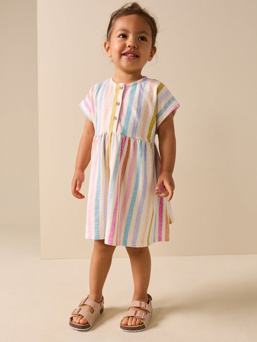 Rainbow Stripe Jersey Dress (3mths-7yrs)