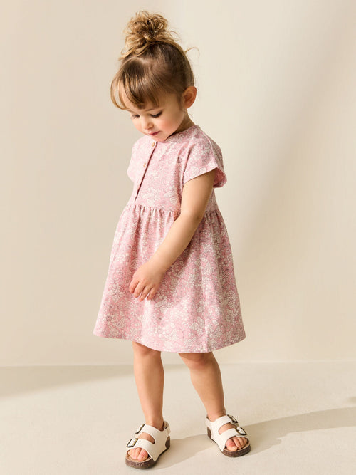Pink Floral Jersey Dress (3mths-7yrs)