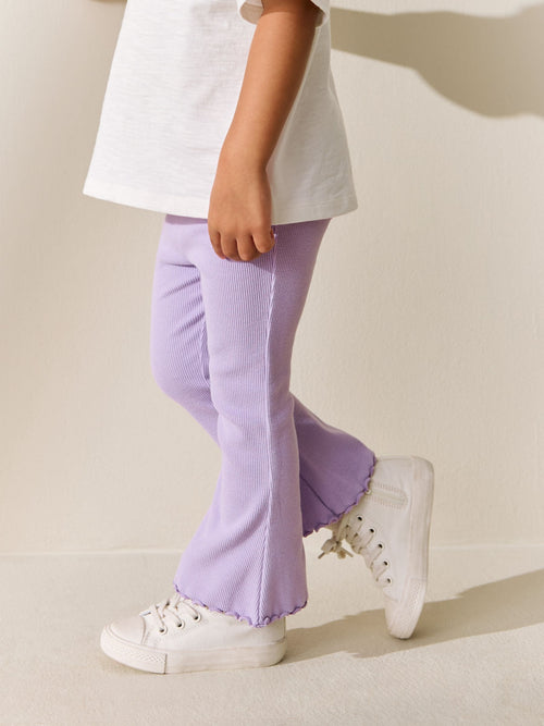Lilac Purple Rib Flare Leggings (3mths-7yrs)