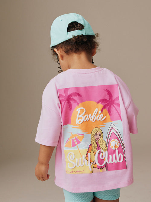Pink Barbie Short Sleeve T-Shirt and Cycle Shorts Set (3mths-7yrs)