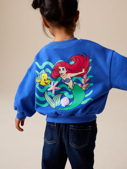 Cobalt Blue The Little Mermaid Crew Neck Sweatshirt (3mths-7yrs)