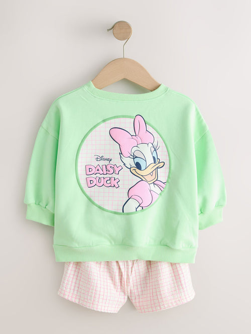 Green Daisy Duck Shorts Set (3mths-7yrs)