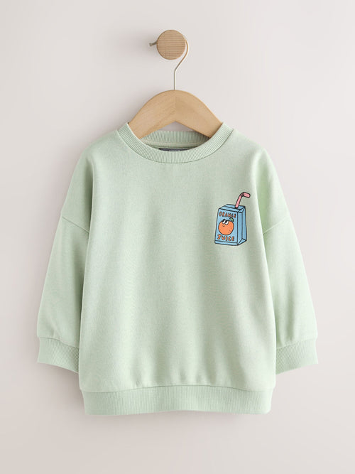 Back Print Back Printed Crew Neck Sweat Top (3mths-7yrs)