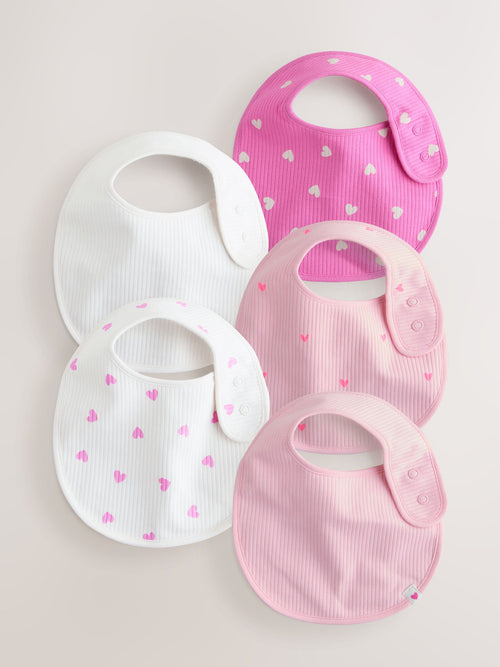 Pink Baby Bibs 5 Pack