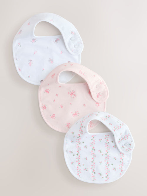 Pink/White Bibs 3 Pack