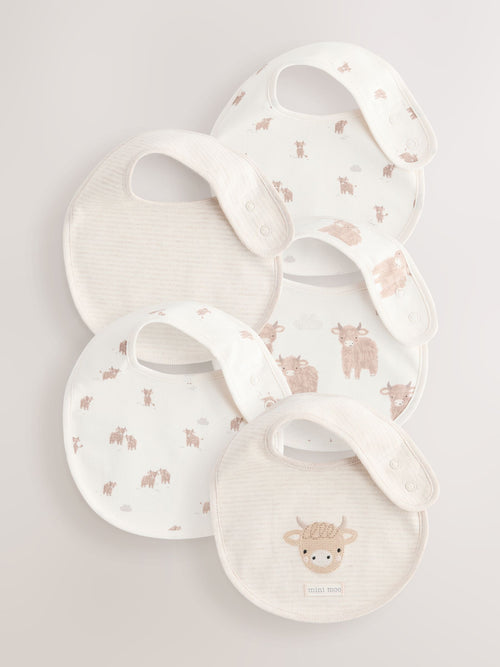 Neutral Hamish Baby Bibs 5 Pack