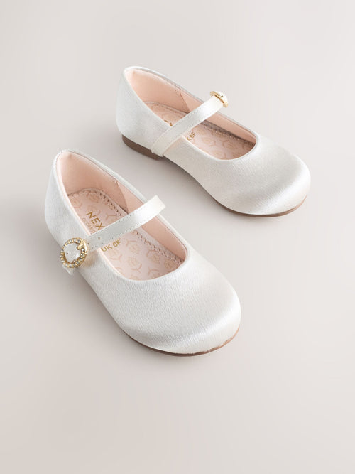 Ivory Standard Fit (F) Flower Girl Occasion Mary Jane Shoes