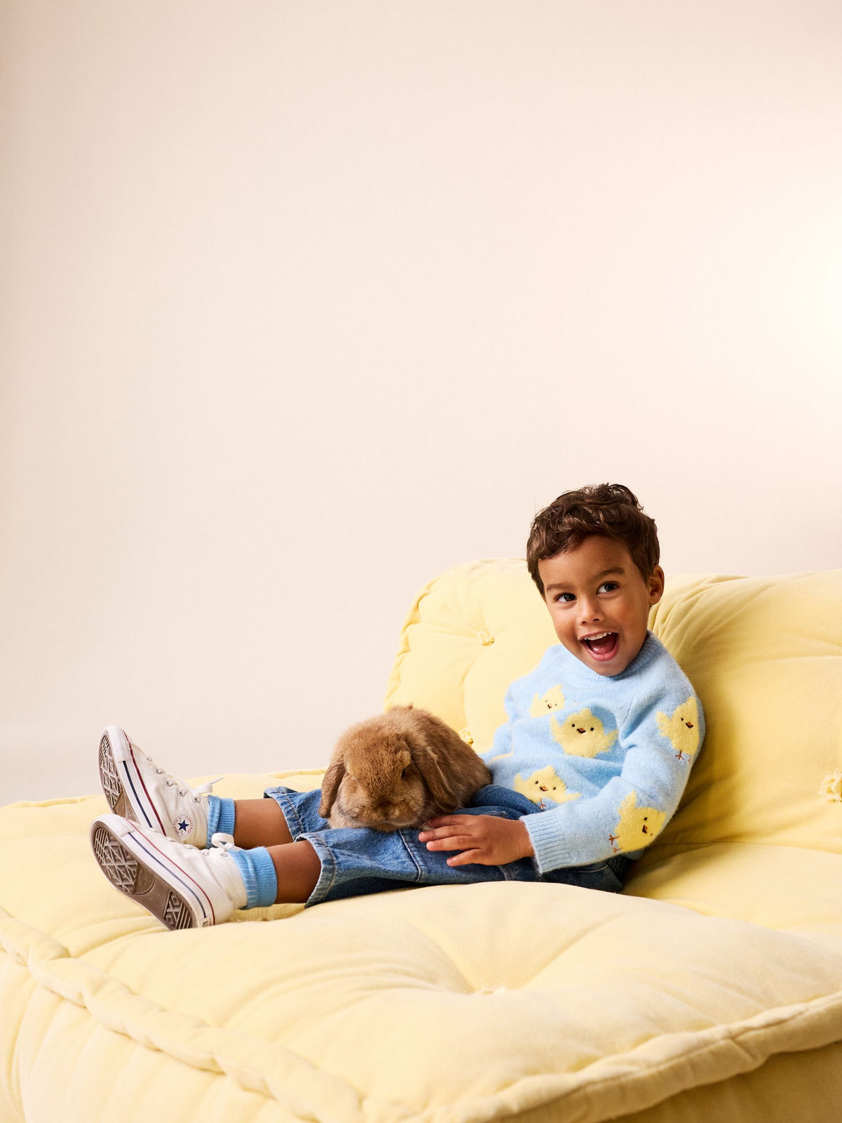 Blue Chick Knitted Crew Neck Jumper (3mths-7yrs)
