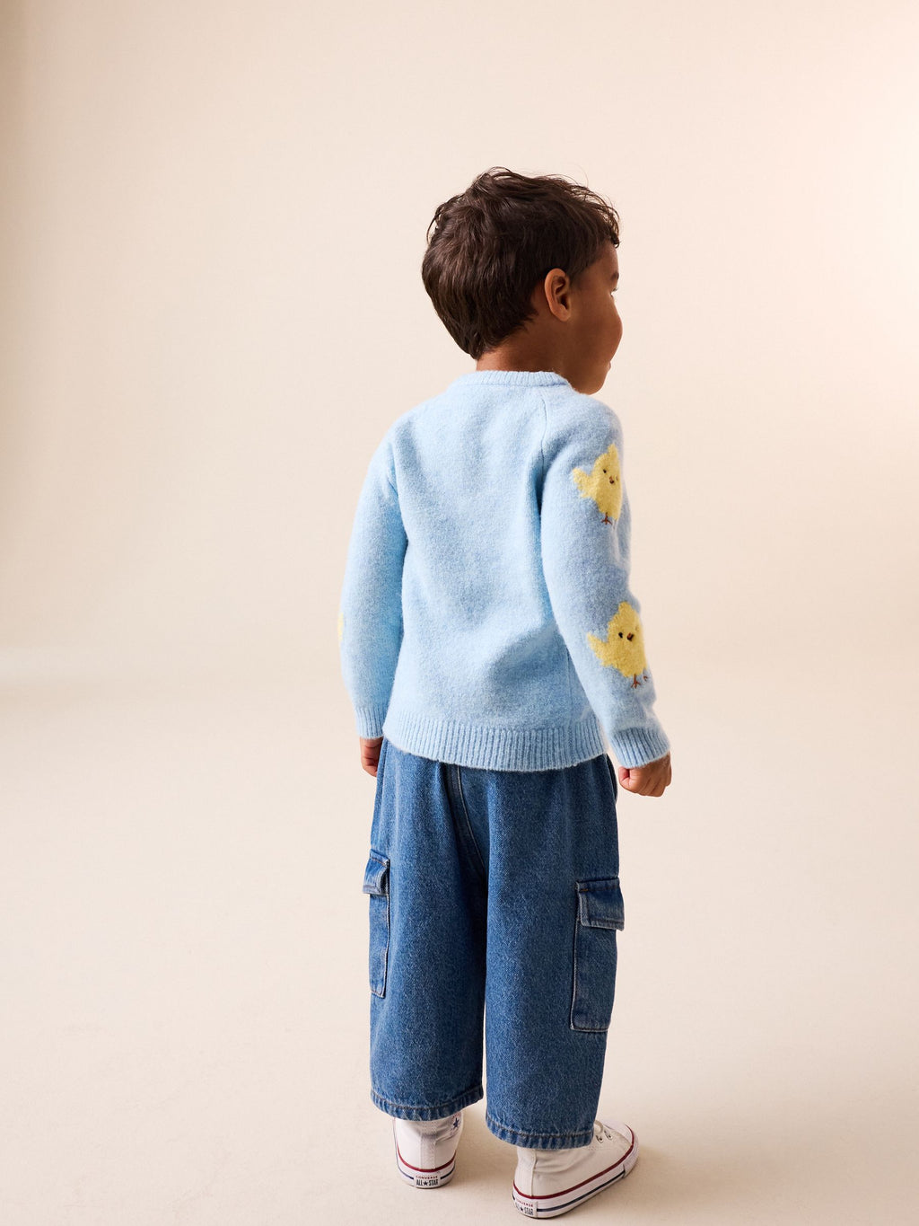 Blue Chick Knitted Crew Neck Jumper (3mths-7yrs)
