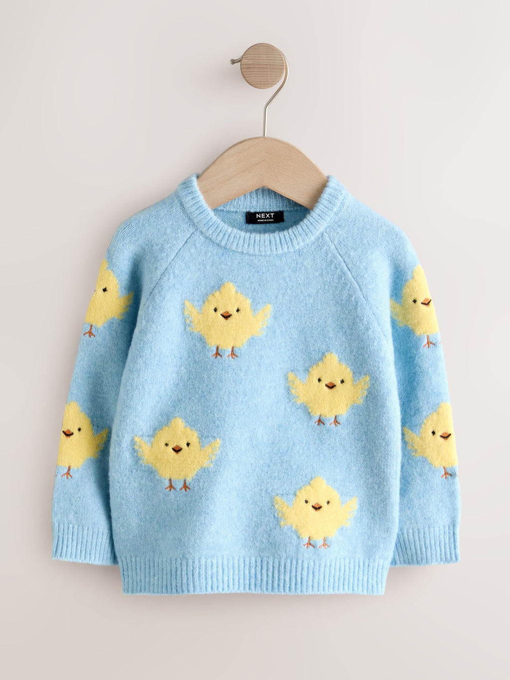 Blue Chick Knitted Crew Neck Jumper (3mths-7yrs)