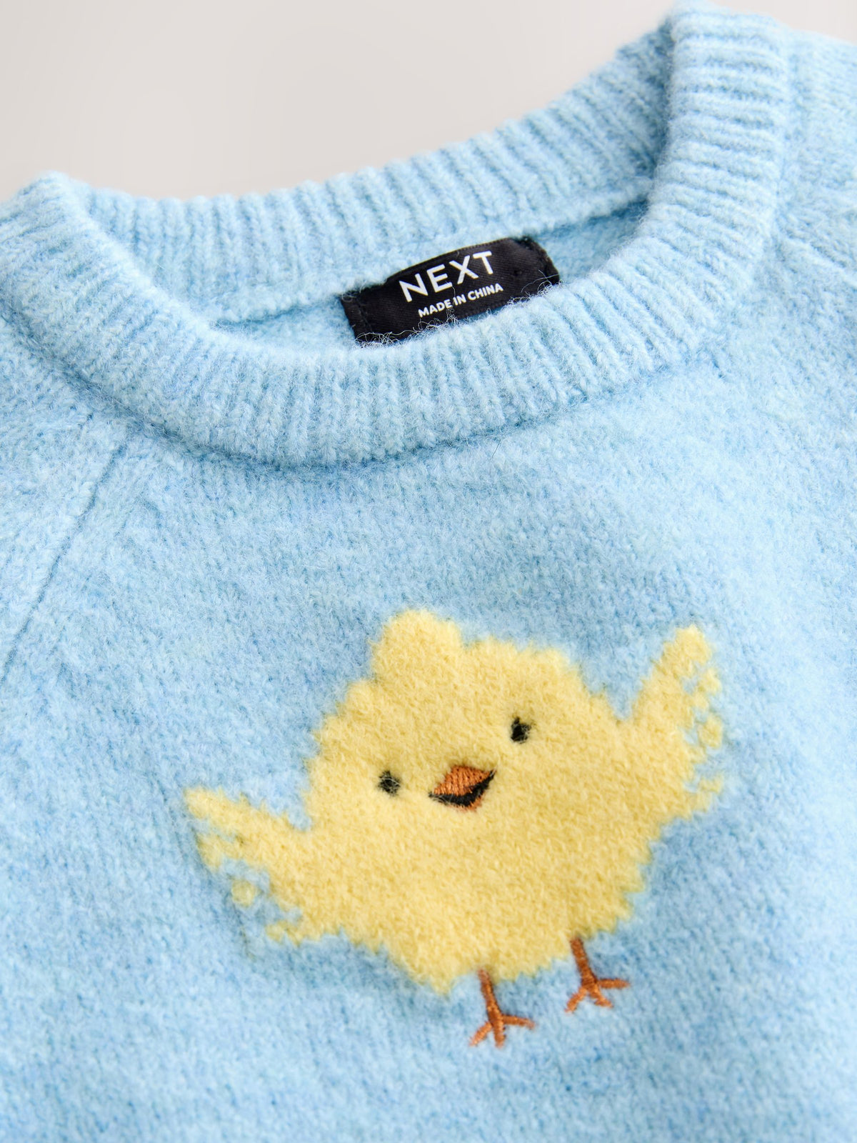 Blue Chick Knitted Crew Neck Jumper (3mths-7yrs)