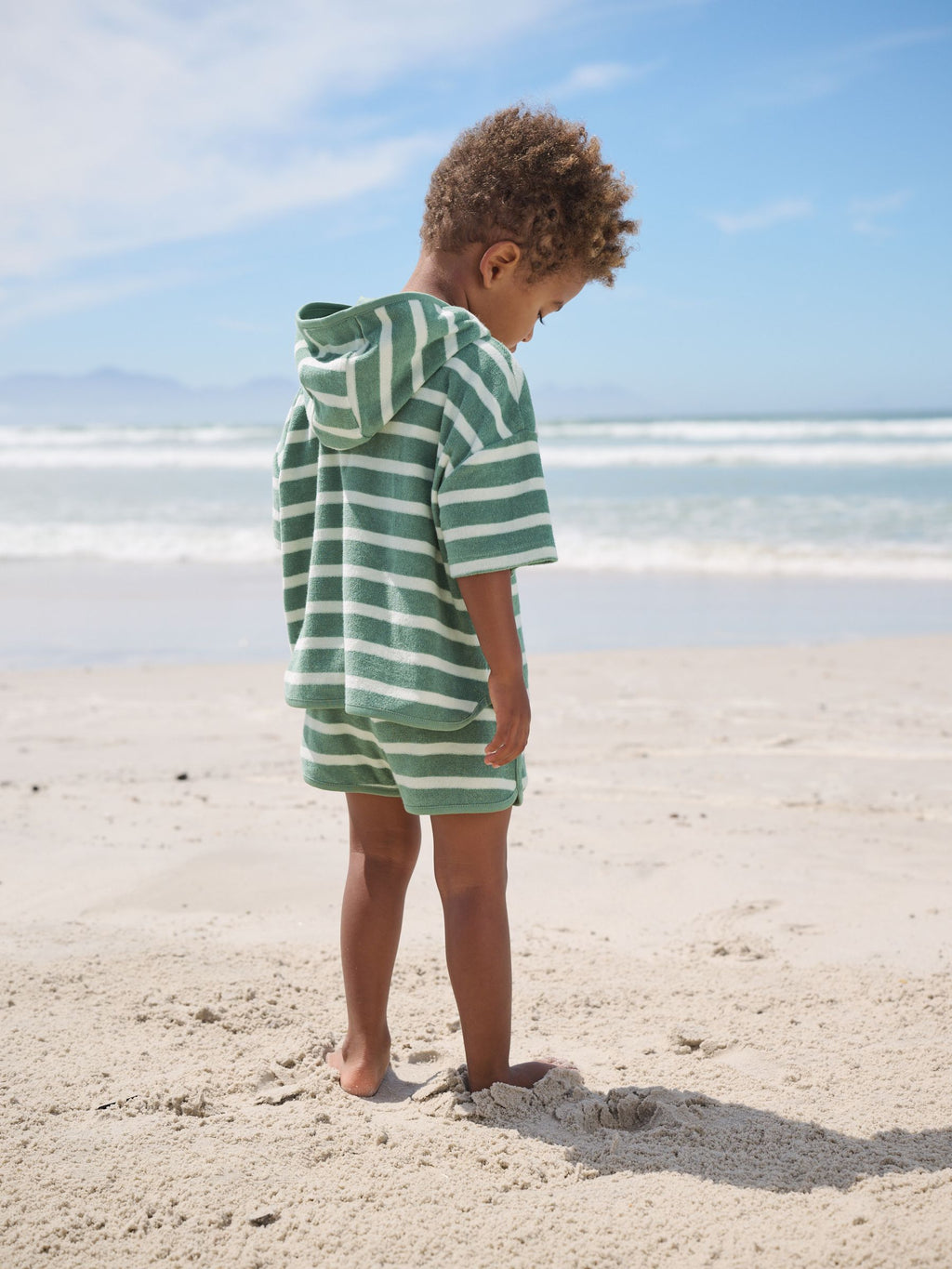 Sage Green Towelling Top and Shorts Set (3mths-7yrs)