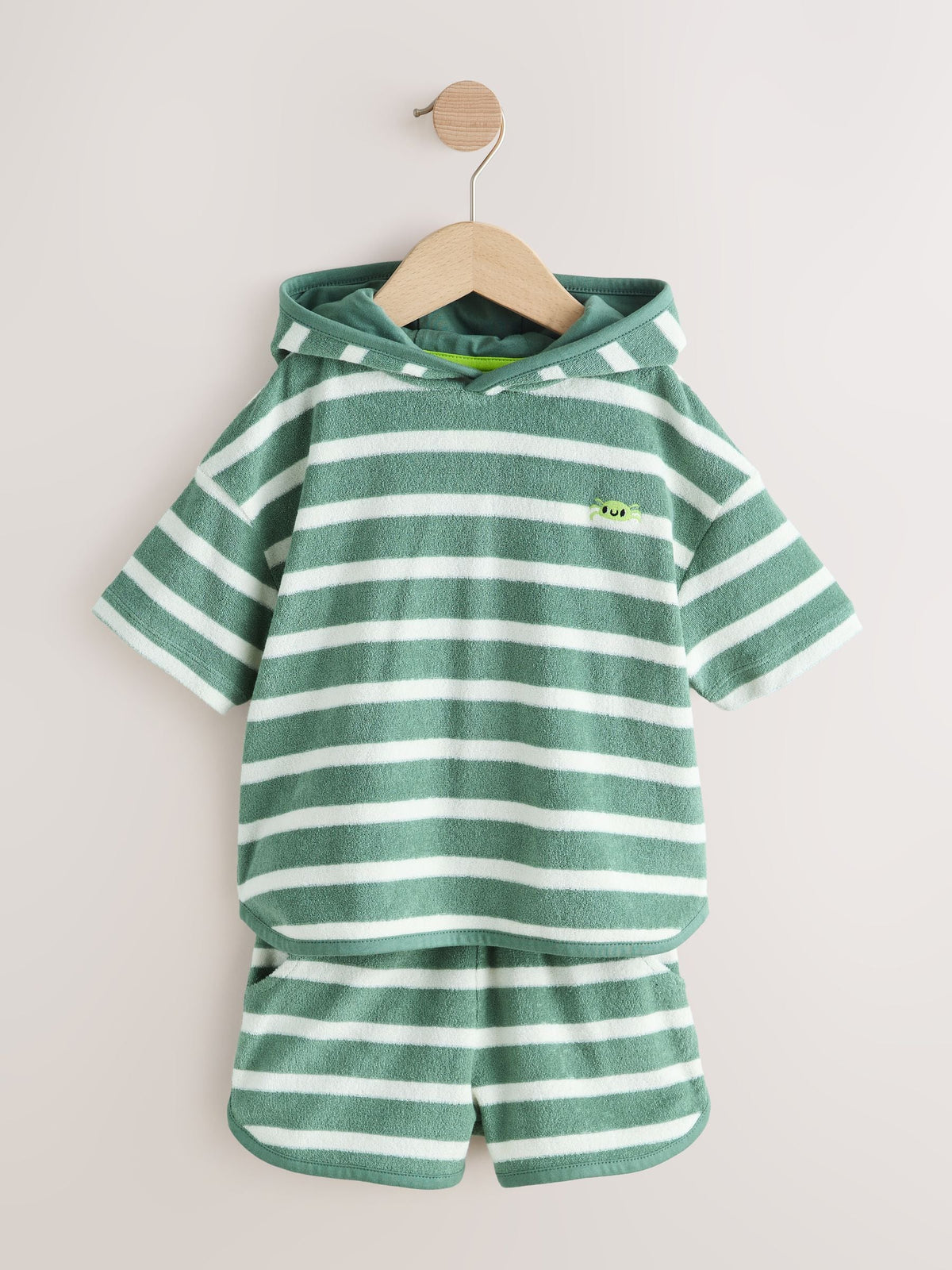 Sage Green Towelling Top and Shorts Set (3mths-7yrs)