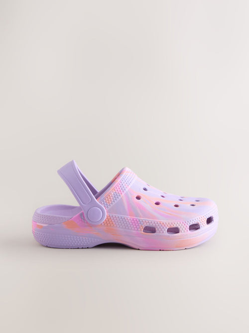 Lilac Purple Marble Standard Fit (F) Comfort Clogs