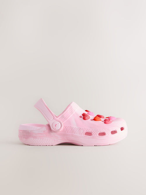 Pink Heart Clogs