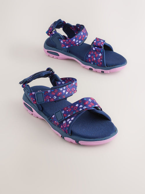 Navy/Purple Floral Trekker Sandals