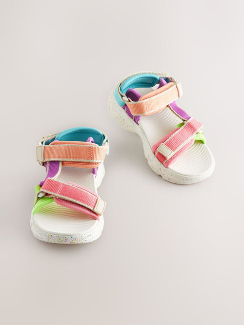 Bright Colourblock Trekker Sandals