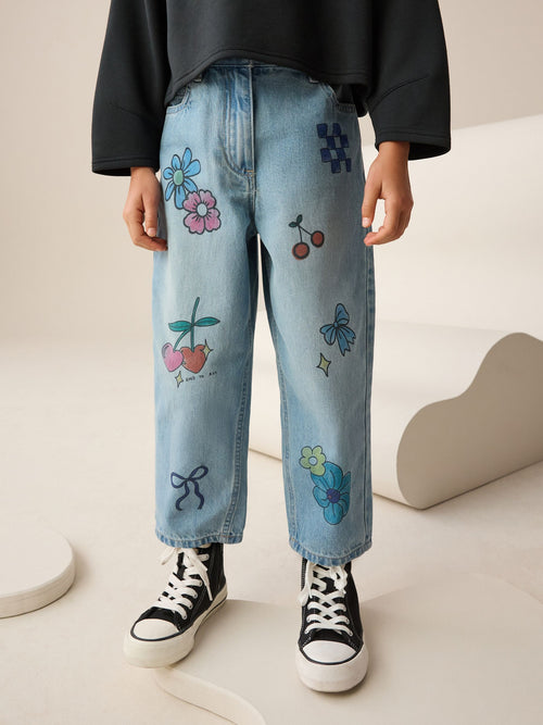 Denim Doodle Printed Jeans (3-16yrs)