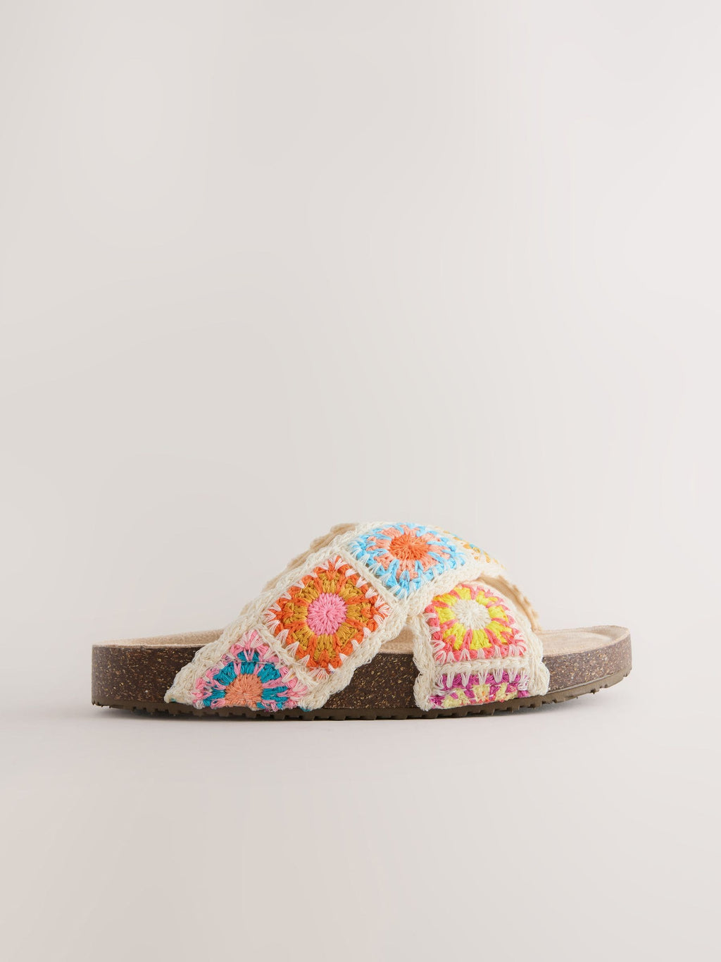 Crochet Slip On Corkbed Sandals