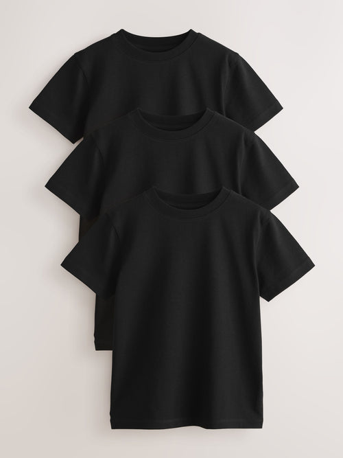 Black Short Sleeve T-Shirts 3 Pack (3-16yrs)