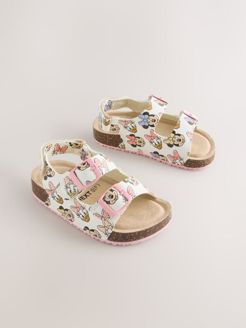 Pink Wide Fit (G) Minnie Mouse Corkbed Double Two Strap Sandals