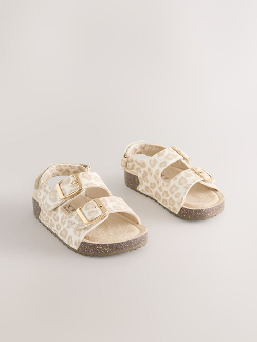 Animal Standard Fit (F) Double Buckle Cushioned Footbed Sandals