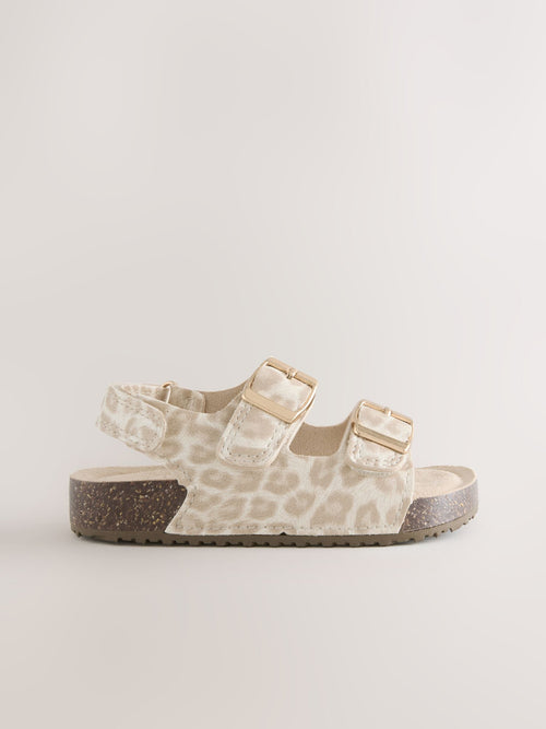 Animal Wide Fit (G) Double Buckle Cushioned Footbed Sandals