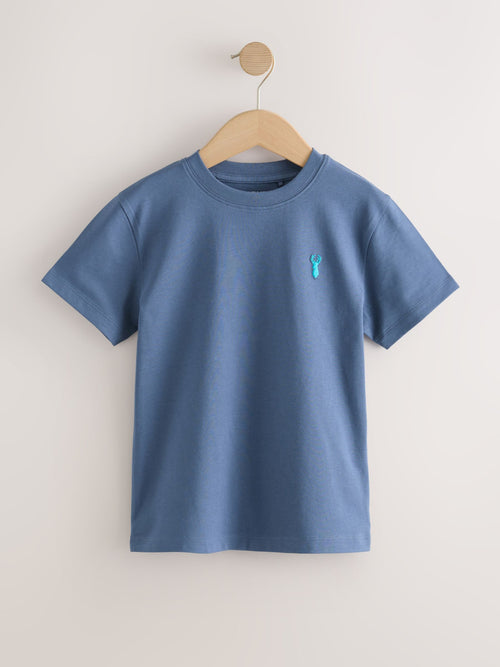 Mid Blue Stag Regular Fit Short Sleeve T-Shirt (3-16yrs)