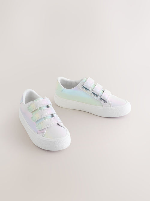 Irridescent Rainbow Wide Fit (G) Low Top Trainers