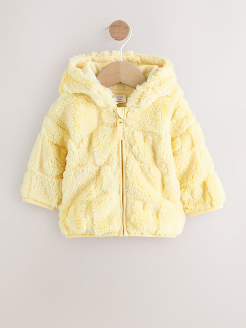 Yellow Bunny Baby Fleece Hooded Zip Jacket (0mths-2yrs)