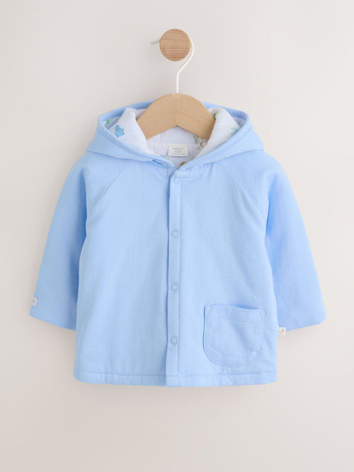 Blue Jersey Hooded Baby Jacket (0mths-2yrs)