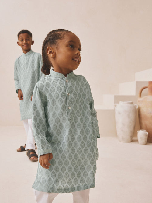 Grey Embroidered Kurta Shirt (3mths-16yrs) (3mths-16yrs)