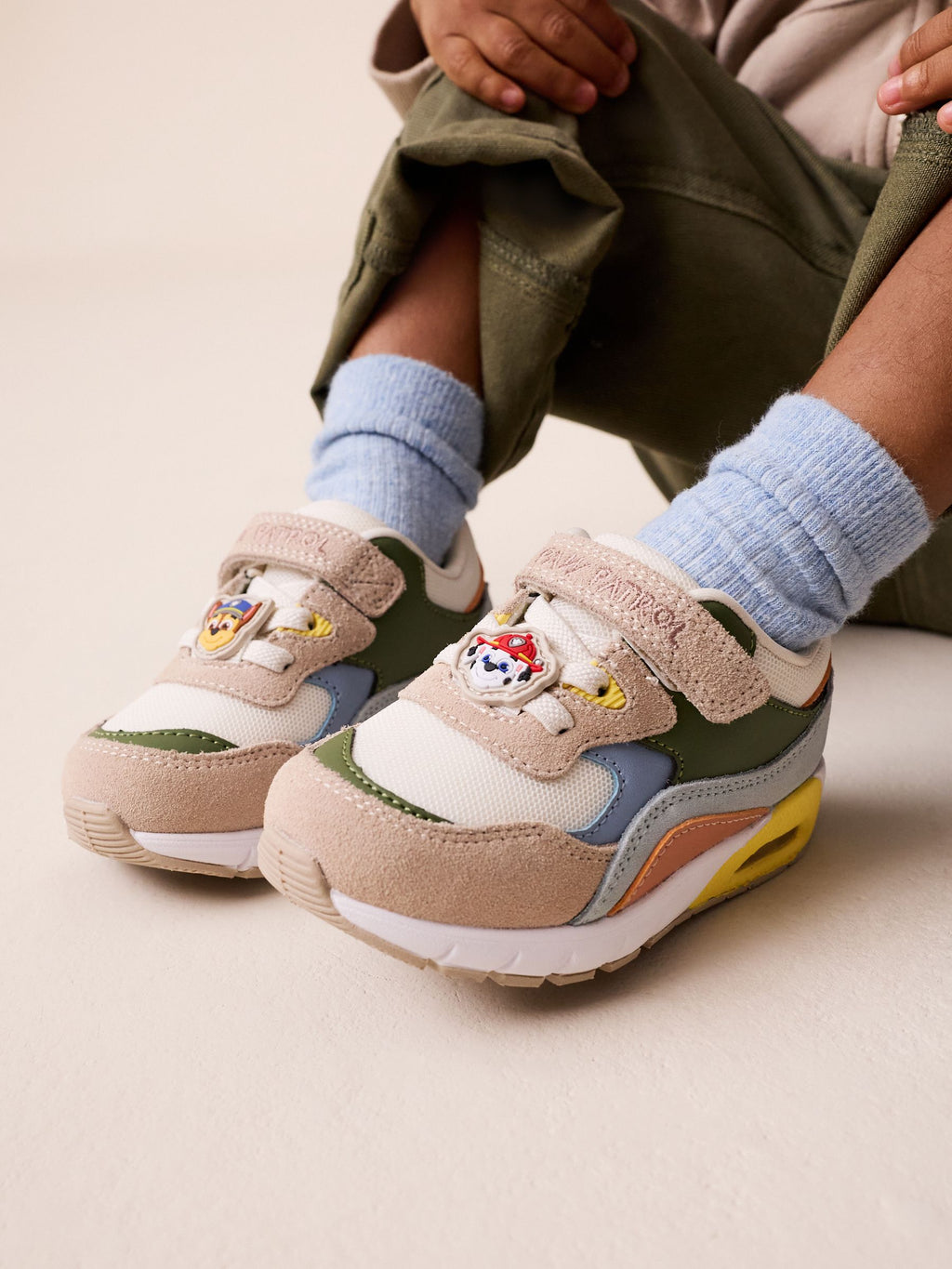 Neutral Paw Patrol Wide Fit (G) Elastic Lace Trainers