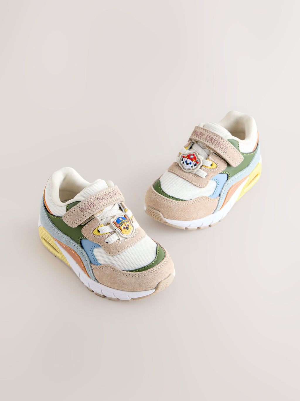 Neutral Paw Patrol Wide Fit (G) Elastic Lace Trainers