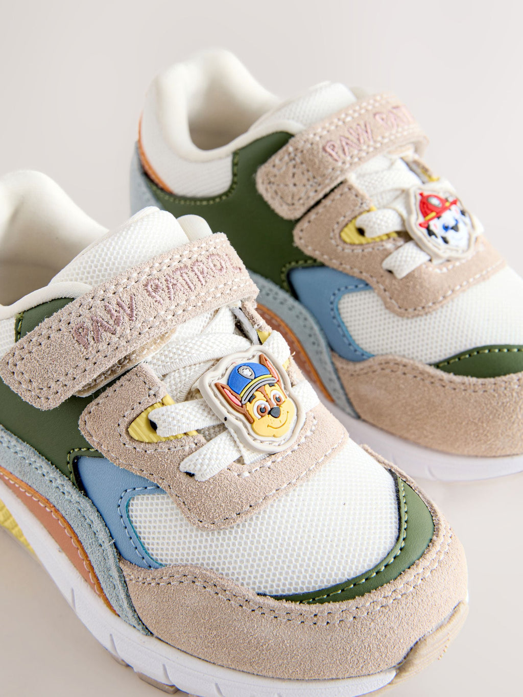 Neutral Paw Patrol Wide Fit (G) Elastic Lace Trainers