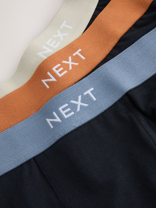 Black with Central Logo Waistband Trunks 5 Pack (1.5-16yrs)
