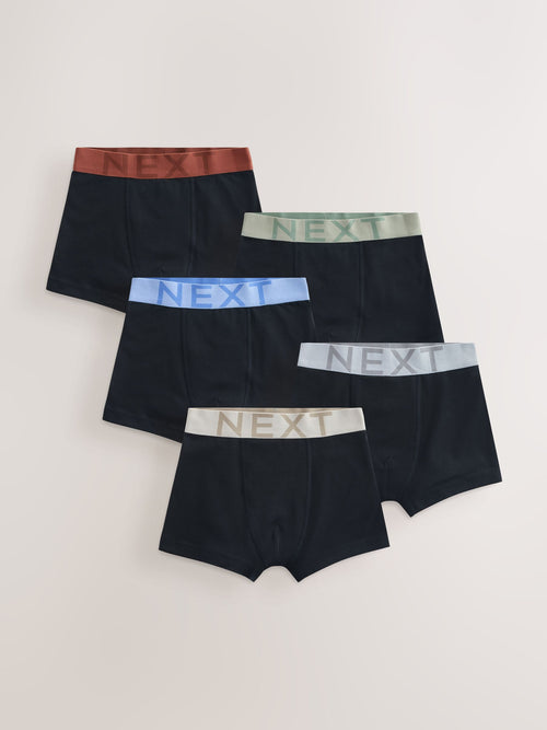 Black/Metallic Trunks 5 Pack (1.5-16yrs)