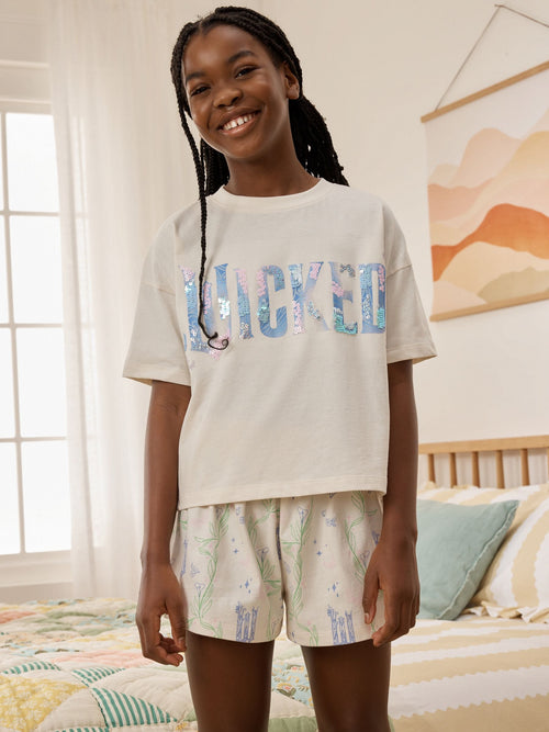 Lilac/Ecru Wicked Short Pyjamas (3-16yrs)