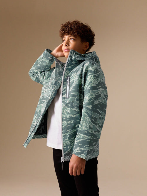 Green Camouflage Waterproof Anorak Jacket (3-16yrs)