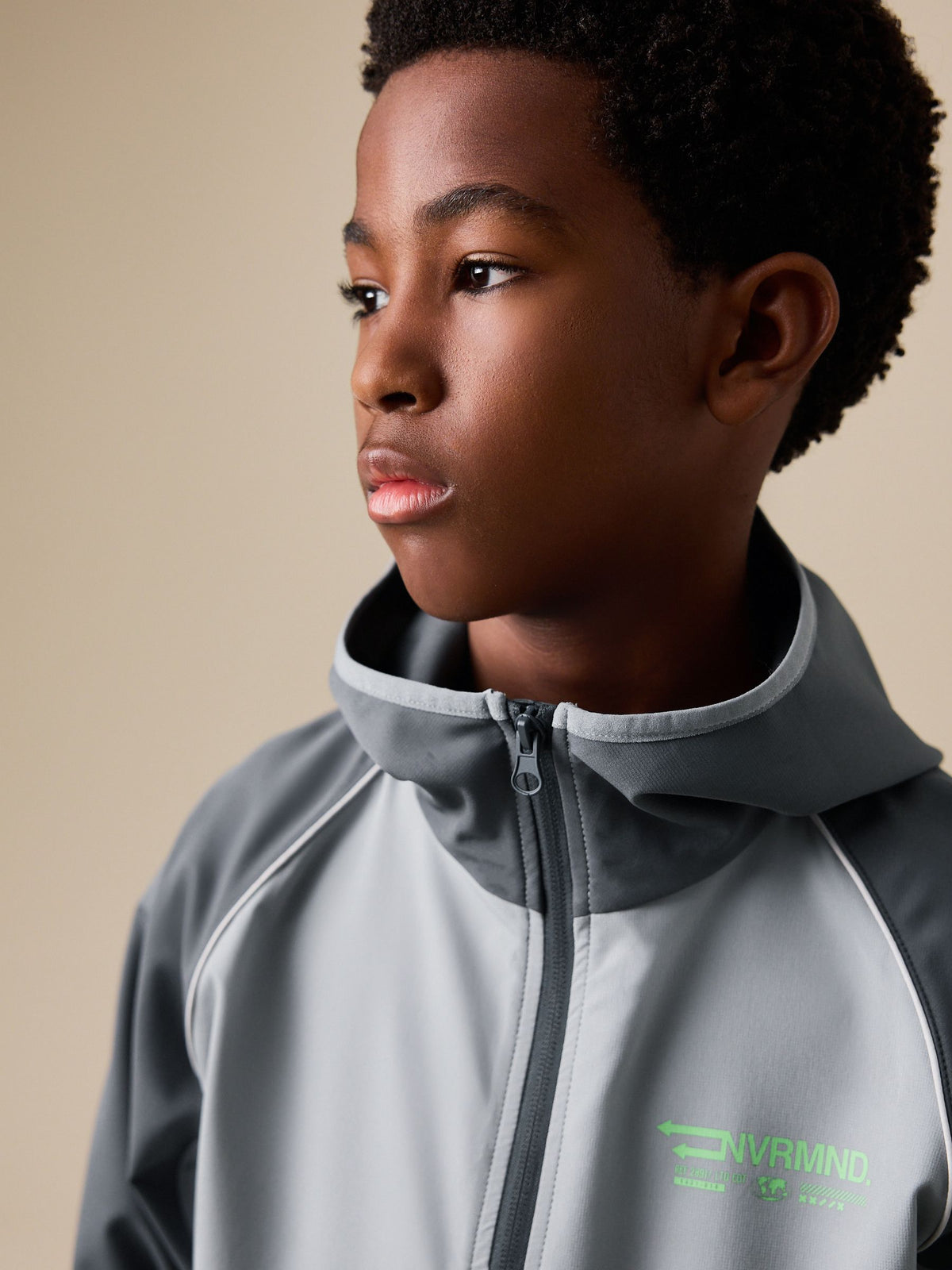 Grey Zip Up Track Jacket (3-16yrs)